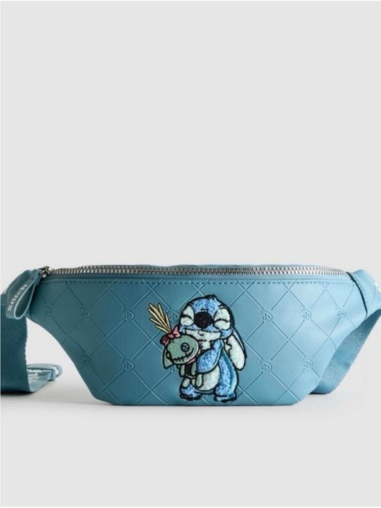 Disney Handbags - Disney Light Blue Stitch Crossbody Belt Bag